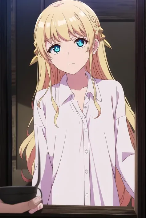 hinatatachibana, <lyco:hinatatachibana-lyco-nochekaiser:1>,
hinata tachibana, long hair, blue eyes, blonde hair,
BREAK shirt, collarbone, white shirt, collared shirt,
BREAK looking at viewer,
BREAK outdoors,
BREAK <lora:GoodHands-vanilla:1>, (masterpiece:1...