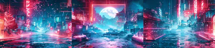 (otherworldly), highly insanely detailed, masterpiece, top quality, best quality, highres, 4k, 8k, RAW photo, (very aesthetic, beautiful and aesthetic), <lora:A stage background style:1>, Neon, stage background, sparkling, (fantasy world)