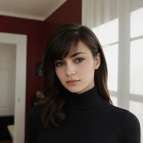 <lora:kaitlinwitcher_sd15_128_64_512_v1:1> picture of kaitlinwitcher, professional clothing, business attire, wearing black turtle neck sweater, professional, photography, excellent lighting, impeccable, precision, rich colors, deep shadows, clarity, high-...