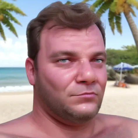 Portrait of a man at beach,