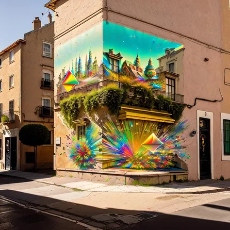 Street Art, energetic, Hopper, Surrealistic, Refraction, Deformation, <lora:epiNoiseoffset_v2Pynoise:2>