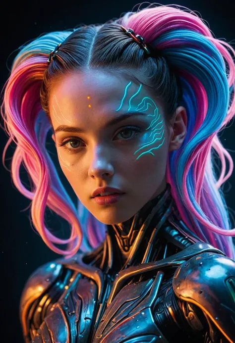 masterpiece,alien-themed Bear Witness to the Might of the Cosmic Cyber Warrior: An Incredible Mix of Technology and Allure Set Among Spectacular Interstellar Battlescapes. Infused with the unique flair of Jovana Rikalo, Brandon Woelfel, and Ross Tran, this...