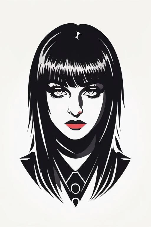 (logo of a face:1.3), (emo girl:1.2)  <lora:LogoRedmond15V-LogoRedmAF-Logo:1> LogoRedmAF, logo,