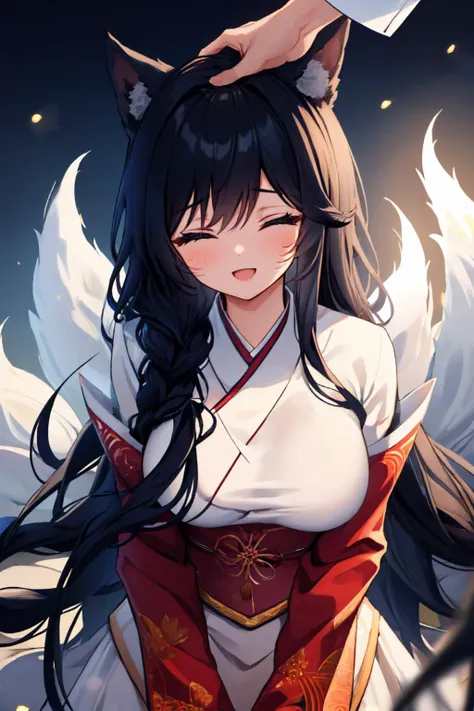 a woman with long black hair and a white shirt is holding a sword