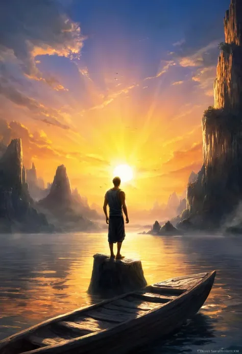 soul lifting digital painting, sunrise, photorealistic, epic, mystical, beyond beautiful,