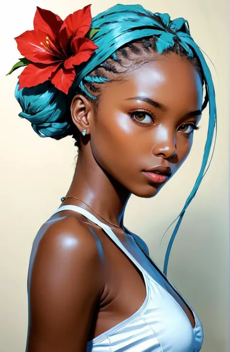 anime artwork 21 years old bloom Citizen of Guinea-Bissau woman, femininity, by Yoji Shinkawa,  . anime style, key visual, vibrant, studio anime,  highly detailed