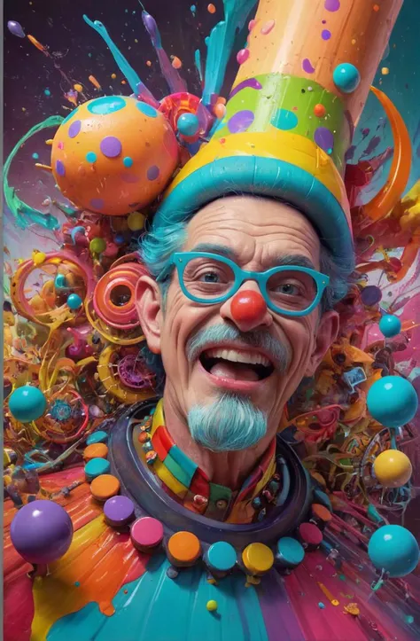 wacky, colorful, crazy, abstract, epic, vibrant,  magic, trending on artstation, ultra detailed, professional illustration by Basil Gogos