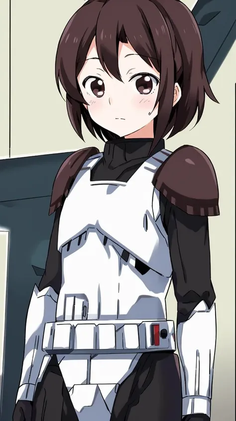 a cartoon picture of a woman in a star wars outfit