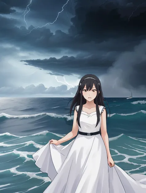 masterpiece, best quality, 8k,
<lora:add_detail:-1>
<lora:kindred_spirits.v4-000006:0.85> kd_vnstyle
1girl, (solo),
(" ")
" ",
multicolor eyes,,
hairband,
(long white wedding dress:1.2)
fishing boat, ruff sea, stormy ocean, waves, windy weather, dark sky, ...