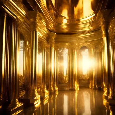 photo You are unstoppable - Always believe in, the Dimension of Gold, the rooms are made of Polished Gold (GoldRoom style:1) <lora:djzGoldRoom:0.8)