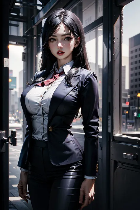 masterpiece,ultra highres,ultra detailed,best quality,
1girl,business suit,open clothes,solo,upper body, <lora:Choiyujin_v2:0.8>large breasts,