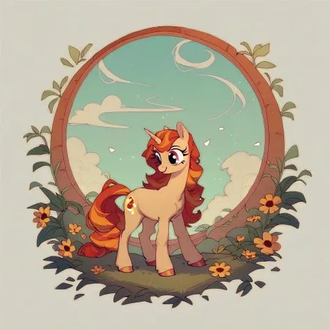 there is a cartoon pony standing in front of a mirror