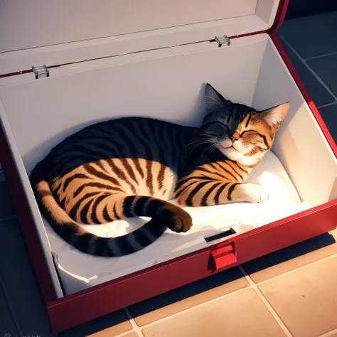 sleeping cat,