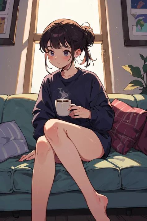 score_9, score_8_up, score_7_up, source_anime, highly detailed, 1girl, indoors, sitting sofa, driking coffee,  <lora:visualnovel_pony_SDXLPONY_r12_768_dim32-a1-adamW:0.7>