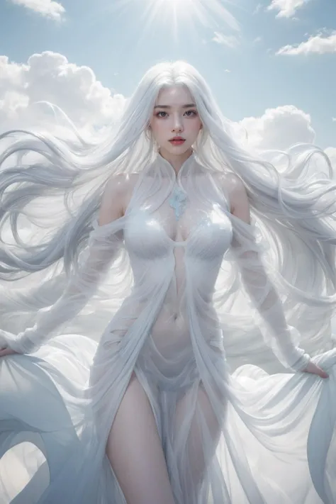 (A translucent woman made of Air), Goddess of Air, elemental, art, very long sheer white hair, (dress made of clouds), air elements, clouds, wind, breeze, invisible woman,
(best quality),
 <lora:detail_slider_v4:1>