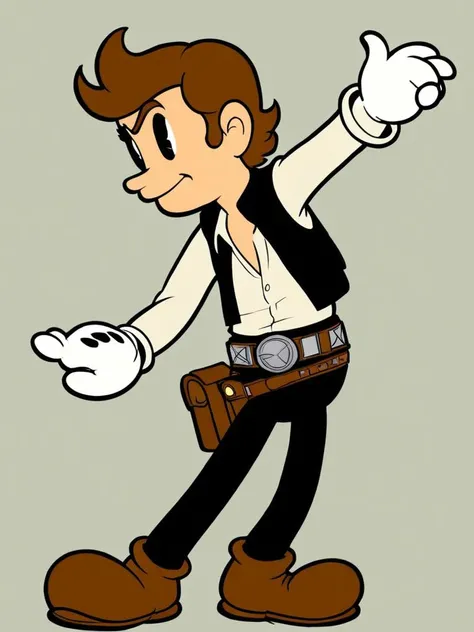 Han solo,  (rubber_hose_character:1.2) <lora:RubberHose_Characters_SDXL_v1:2>, cartoon, (noodle_limbs:1.4)