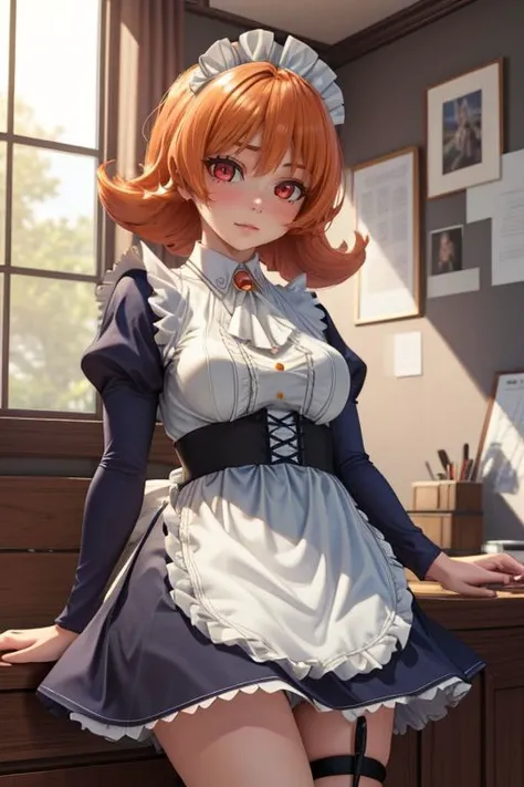 <lora:add_detail:0.5> <lora:copax_charm_eu:0.2> (1girl,3d, photorealistic,masterpiece, best quality,ssao shadows,ambiant occlusion,skin indentation,sub surface scattering)
meidri, red eyes, orange hair, maid headdress, maid, dress, long sleeves, puffy slee...