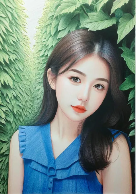 Thick layered papercut art of 1girl,(FN colored pencils:1.2),Hand drawing,sketch,portrait,Soft neutral tones background,(Artist-grade pencil drawing details:1.2),1girl,<lora:FN-colored pencils_XL-V1.0:0.8>, . Deep 3D, volumetric, dimensional, depth, thick ...