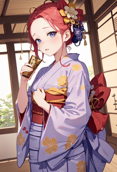 best quality, masterpiece, highres, solo, (yuzu_bluearchive:1.10), (yukata:1.30), (kimono:1.15), 26 <lora:yuzu_bluearchive:0.80>