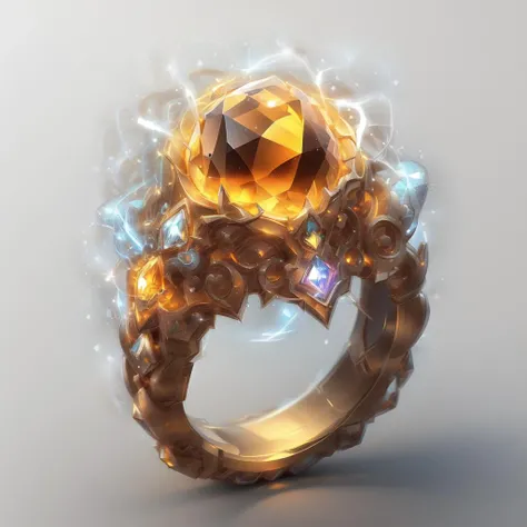 Intricate magic ring made of lightning and thunder,Citrine,Realistic,game icon,lightning and thunder,
(masterpiece, best quality, reality),<lora:ææ:1>,
simple background,