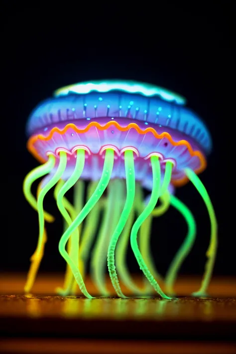 RAW Photo,award winning,masterpiece,sharp focus,surreal,spectacle,(epic:1.1),(intricate details:1),
BREAK
close-up,(tiny neon jellyfish:1.3),glowing,
BREAK
(cinematic:1.6),photograph,incredible,sharp focus,4K,8k,12k,HDR,technicolor,sony a7siii,f/1.8,120mm,...