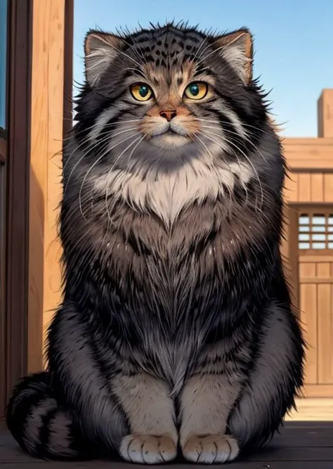 Create a 1.4 times larger-than-life tusun, showcasing its best quality features such as a big head, fluffy fur, and beautiful eyes, all while maintaining perfect anatomy, <lora:TUSUN:0.6>