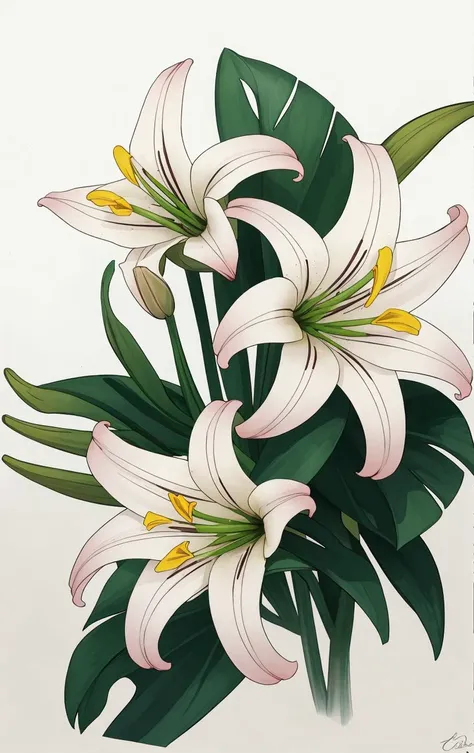 An Medium Wide Shot of Lily, into a floral print