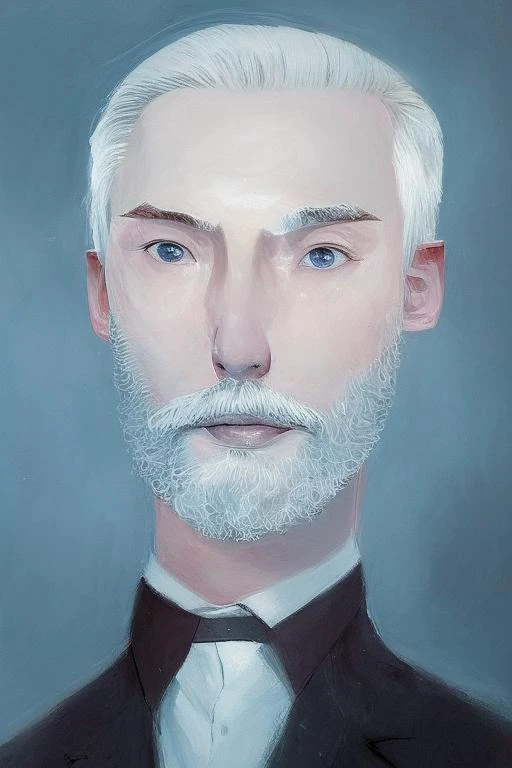 a painting of a man with a beard and a suit