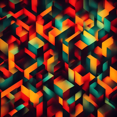 photo abstract cube patterns, bright colors, poster (posterCubes style:1) <lora:djzposterCubes:0.8)