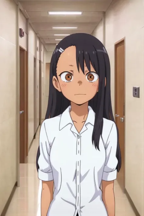 <lora:nagatoro hayase-000015:0.63>
a girl nagatoro hayase standing in a japanese school hallway, she is wearing a collared white shirt,
she is sneering, her face is hyper detailed, teasing´
draw it in the style of Dont Toy with Me, Miss Nagatoro
The soft l...