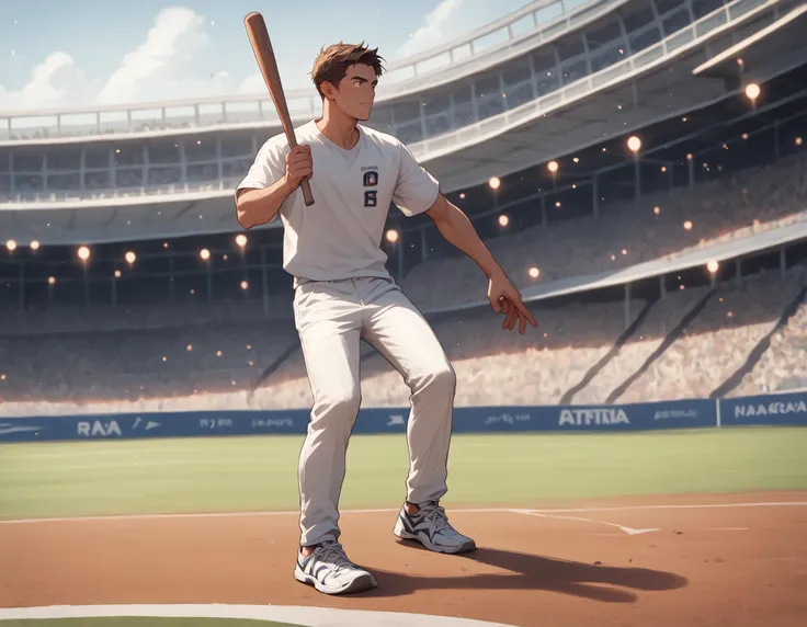 arafed baseball player in a baseball uniform holding a bat