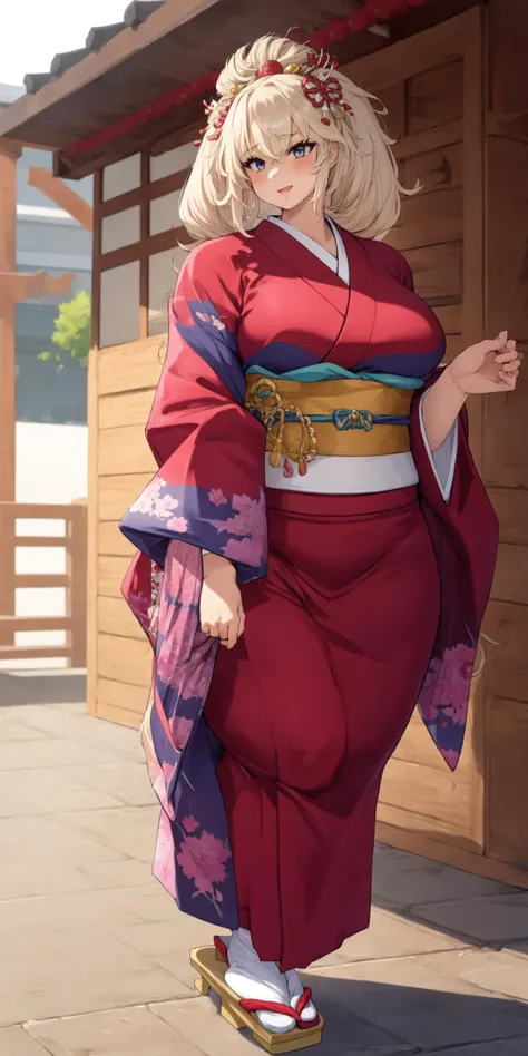 1girl,(kimono:1.3),(japanese clothes:1.3),zouri,geta