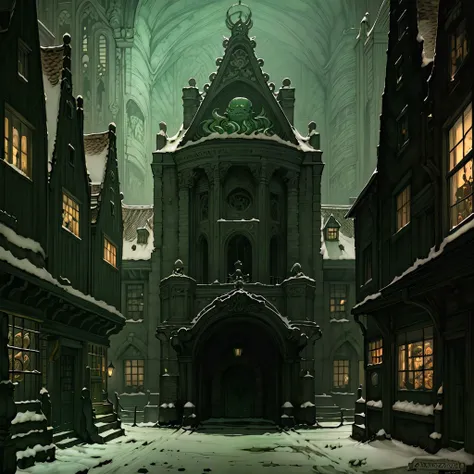 (masterpiece, top quality, best quality, official art, beautiful and aesthetic:1.2), Cthulhu, Anton Pieck style <lora:Anton_Pieck_Style:1.0>