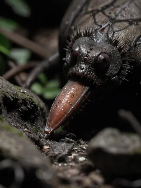 Horror-themed, raw photo of a cricket Gryllidae,Close-up, a rusty nail, stuck in a cracked wall, from which a rare and beautiful flower grows, a narrow alley with a bench and a clock <lora:Sunoo-06:0.85>, a ball most curious, rocks and moss, forest setting...