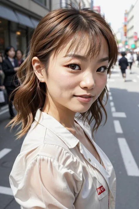 RAW portrait photo, embedding:YasudaKei in busy Tokyo street, embedding:fcDetailPortrait