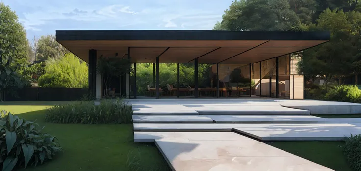 Landscape architecture Design 会客厅式景观建筑(Landscape-Oriented Rendering Algorithm) 