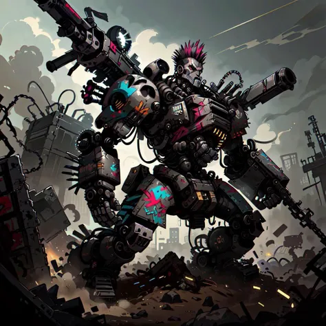 <lora:PunkPunkAI:.8>
PunkPunkAI
battle mech , cluttered environment