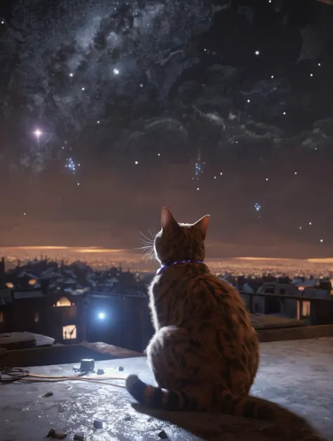 starscourgexl cat,scenery with glowing falling stars in the background,electricity,awardwinning,masterpiece,((realistic)),128k UHD,octane render,sharp focus,trending on artstation,raw photograpy, <lora:Starscourgexl-step00000357:0.8>,((no humans))