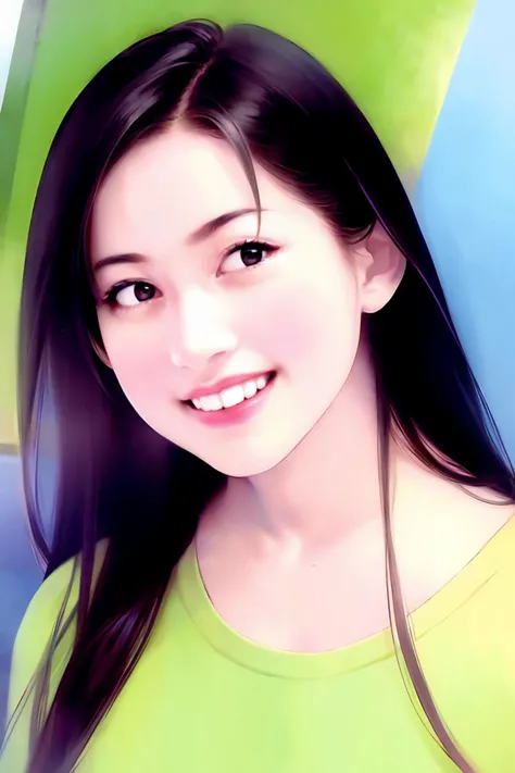 masterpiece, best quality, <lora:style16:1>,1girl,long hair,bangs,smile