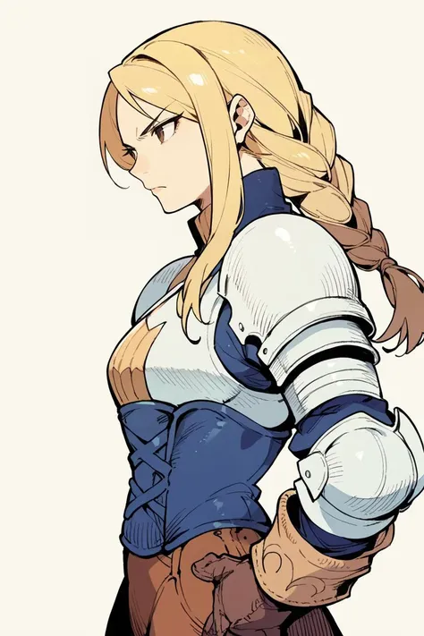 score_9, score_8_up, score_7_up, score_6_up, source_anime, 1girl, solo BREAK  <lora:agrias-pdxl-nvwls-v1-000005:0.9> agrias, blonde hair, brown eyes, braided ponytail, shoulder armor, armor, corset, brown pants, brown gloves, serious, from side <lora:tradi...