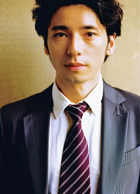 a man,suit,necktie,looking at the camera,30 years old,