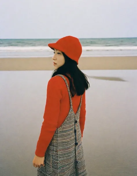 <lora:DetailedEyes_xl_V2:1>,<lora:neg4all_bdsqlsz_xl_V7:1>,SDS_girl,the caretaker,by li shida,indieground,a girl in a red hat standing on the beach,cover art,apulia,standing here,ripples,production still,inspired by yanagawa nobusada,fine day,wearing in ca...