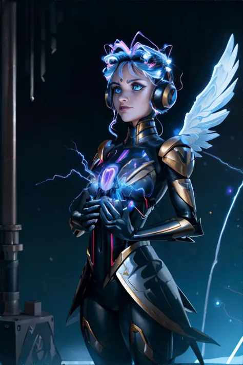 <lora:teslapunk:0.5>, teslapunkai, valvepunkai, angel, tesla coils || <lora:teslapunk:0.5>, electricity, metal, fabric, wings, masterpiece, 8k, high resolution, shallow depth of field, sharp focus