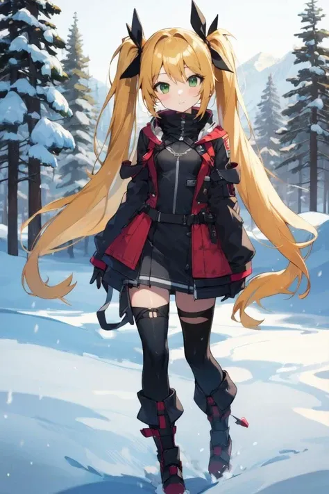 (masterpiece:1.2),best quality,perfect anatomy,extremely detailed,
BREAK
cute girl,shiny skin,solo,very long hair,small breasts,twintails,
cute eyes,(green eyes:1.3),(yellow hair:1.3),
BREAK
snow clothes,
BREAK
mountain,snow,flower,
BREAK
looking at viewer...