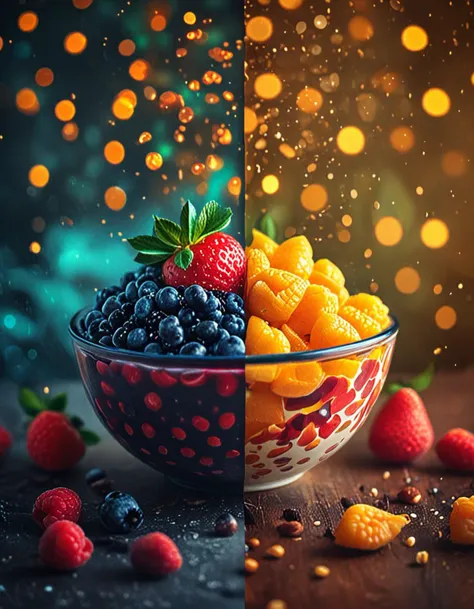 novuschroma69 split dichotomy bowl of fruit  <lora:novuschroma60 style:1.1> novuschroma60 style bokeh <lora:novuschroma69 split:...