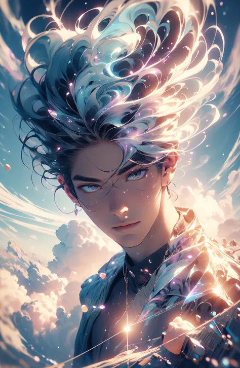 <lora:AIPsionicMagic-20>,psionicmagic,mana flow,shimmers,psychic energy,(a tall handsome male, 20 Y.O.),male focus,cloud,(in the air:1.2),(portrait:1.4),