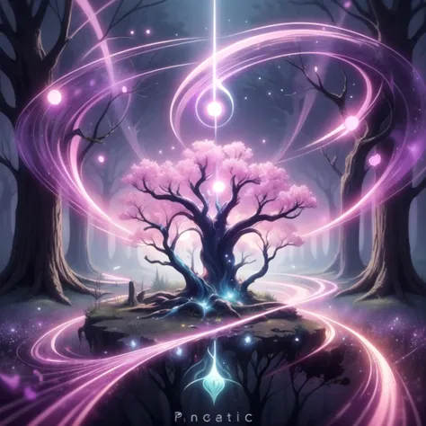 <lora:PsionicMagic-20:0.7>,psionicmagic , psychic energy  , mana flow,   shimmers,
magical (forest:1.2) , tree