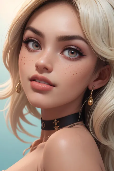 (masterpiece, best quality, hires, high resolution:1.2), (extremely detailed, realistic, intricate details, highres), 1girl, solo, light white hair, white & light blue ombre hair, IncursioDipDyedHair, long Wavy hair, hair over one eye, intricate detailed b...