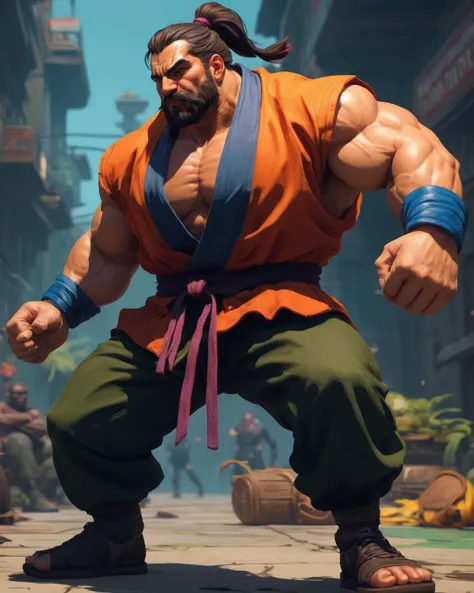 street fighter v's character in a street fighter outfit