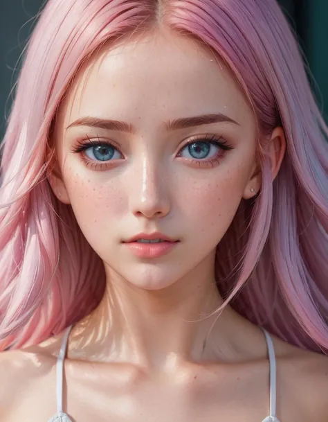 anime artwork <lora:FF.109dreamshaperXL10_alpha2Xl10.LyCORIS:1.2> photo of beautiful age 18 girl, pastel hair, freckles sexy, beautiful, close up, young, dslr, 8k, 4k, ultrarealistic, realistic, natural skin, textured skin . anime style, key visual, vibran...